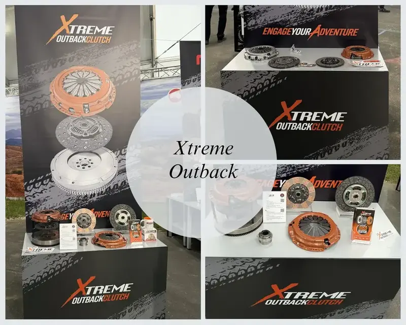 Stand Xtreme Outback avec présentation d'embrayages renforcés à l'Abenteuer & Allrad 2026 à Bad Kissingen Allemagne